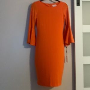 Calvin Klein Size 2 orange dress